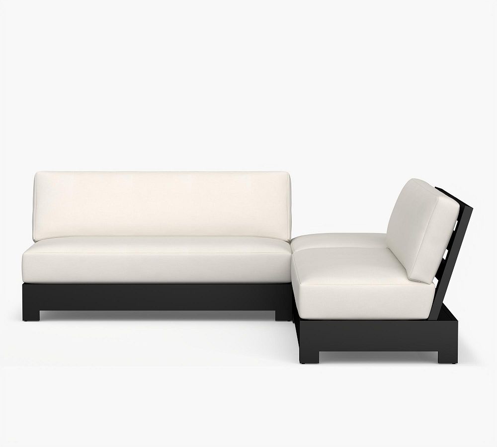 Malibu Metal Platform 3-Piece Outdoor Loveseat Sectional (99&quot;)