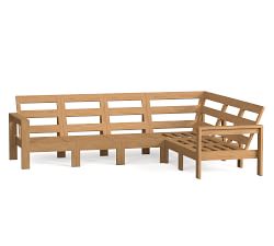 Malibu Teak 6-Piece Outdoor Sectional (108&quot;)