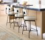 Maison Upholstered Swivel Stool