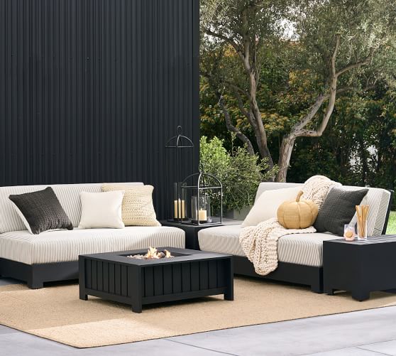 Malibu Metal Platform 4-Piece Outdoor Sectional Set (66")
