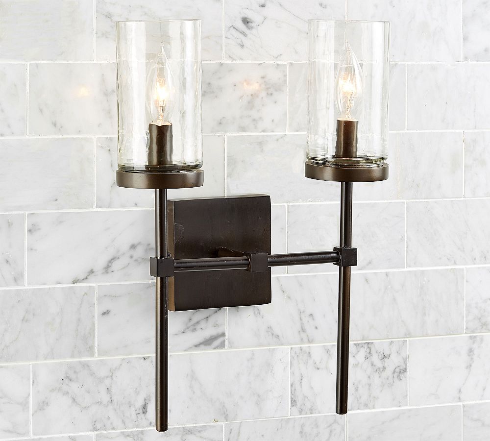 Rustic Torch Double Sconce (15&quot;)