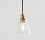 Flared Glass Cord Pendant (7&quot;-11&quot;)