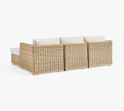 Huntington Wicker Square-Arm 4-Piece Outdoor Sectional (93&quot;)