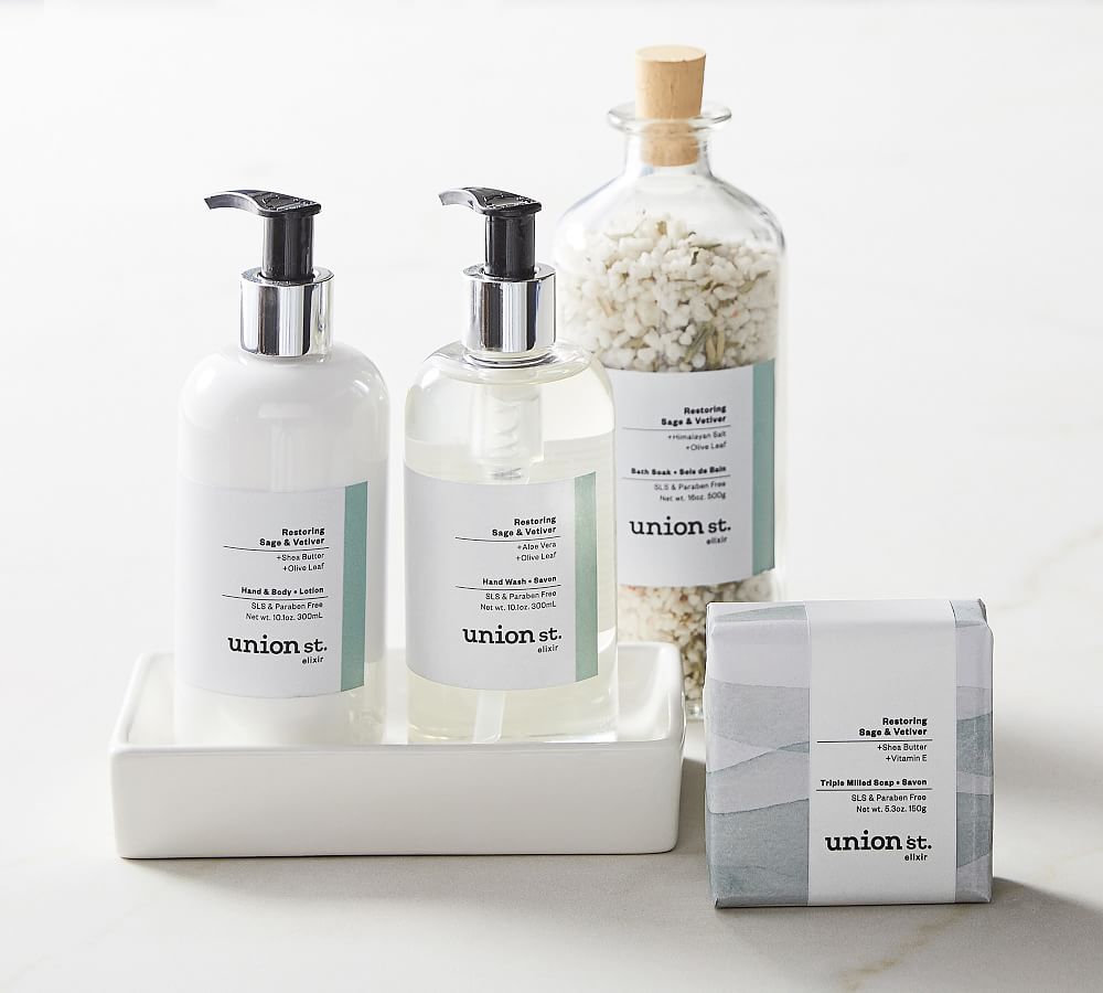 Union St. Elixir Restoring Sage + Vetiver Deluxe Spa Set