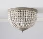 Leila Wood Bead Flush Mount (15&quot;)