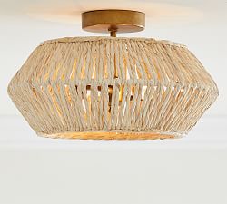 Abaca Woven Flush Mount (17&quot;)