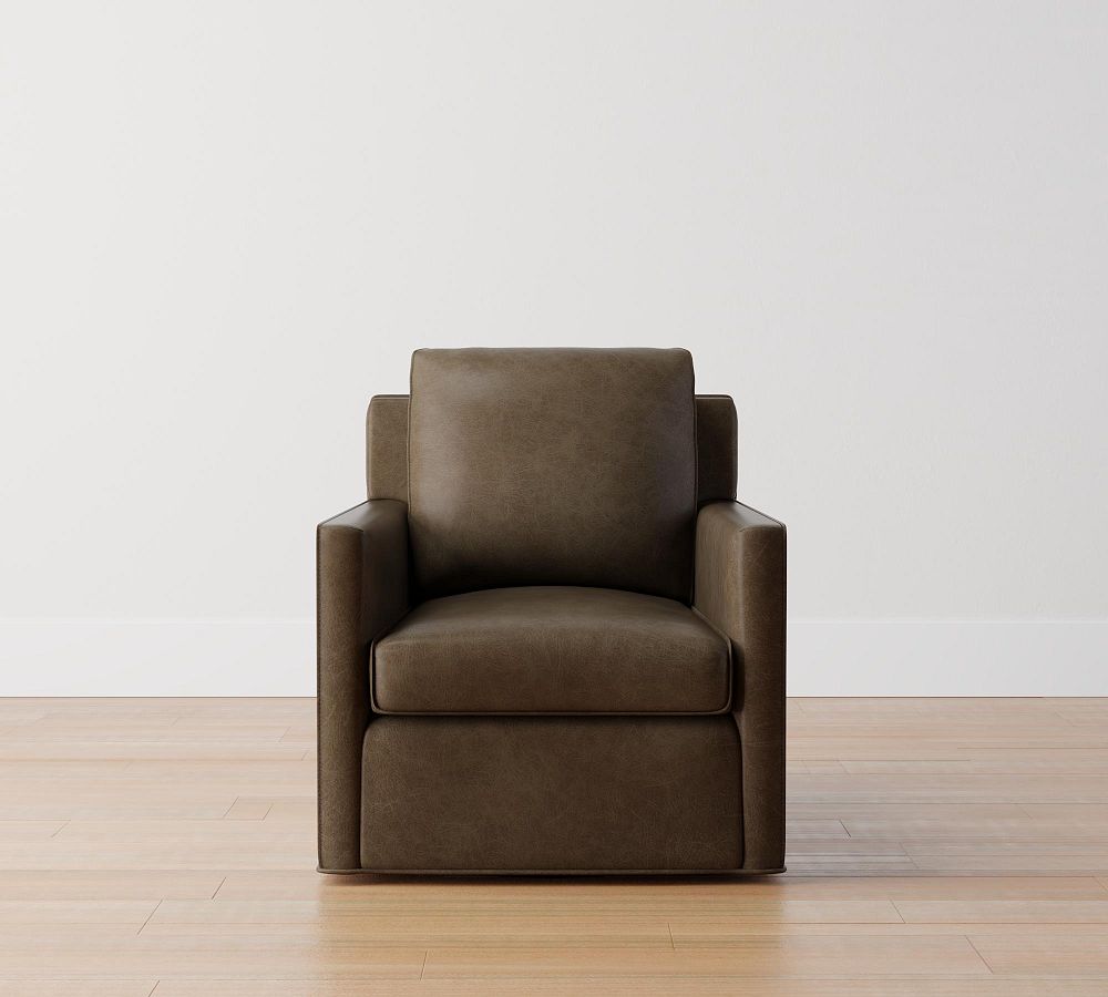 Open Box: Duncan Leather Swivel Glider