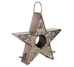 Star Shaped Copper Fly Thru Bird Feeder
