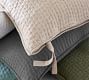Pick-Stitch Handcrafted Cotton/Linen Quilted Sham