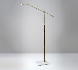 Post LED Marble Floor Lamp (47&quot;-61&quot;)