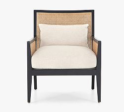 Open Box: Lisbon Cane Armchair, Individual-Brushed Ebony