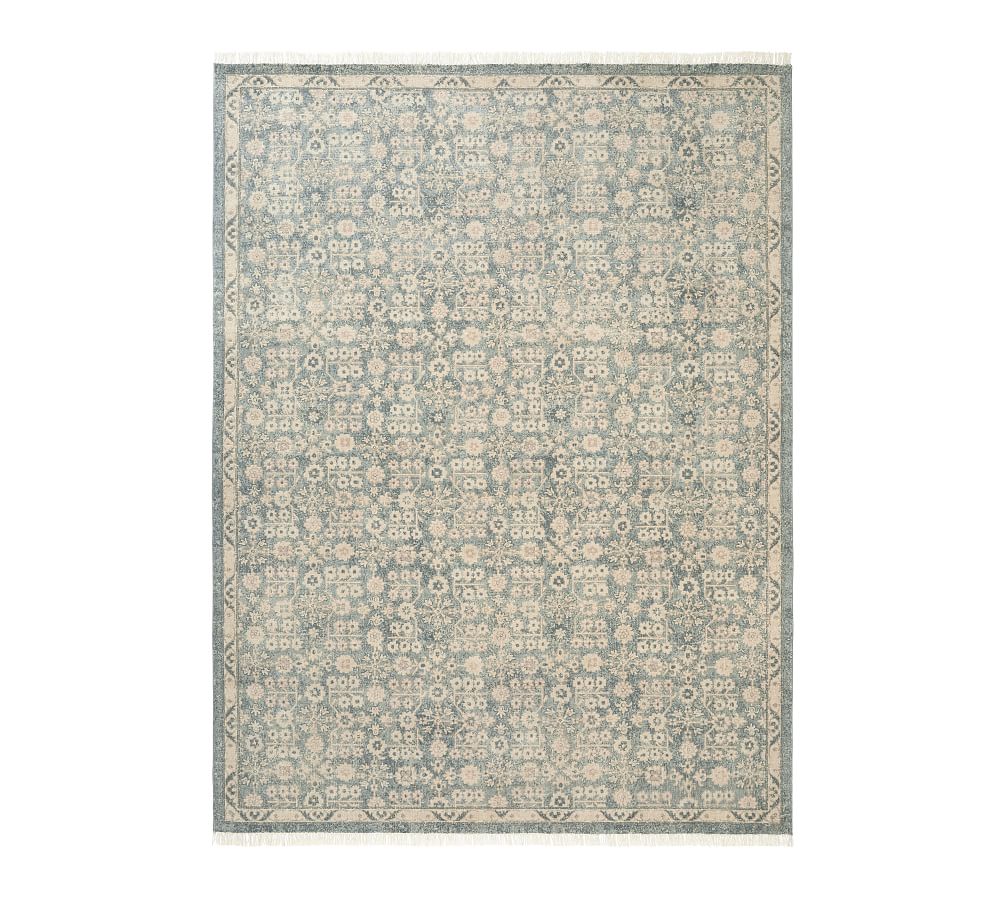 Open Box: Carmine Handwoven Wool Rug, 9' x 12' - Chambray Blue