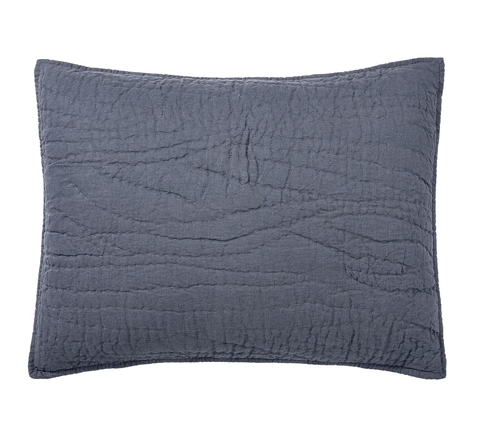 Belgian Flax Linen Handcrafted Quilted Sham
