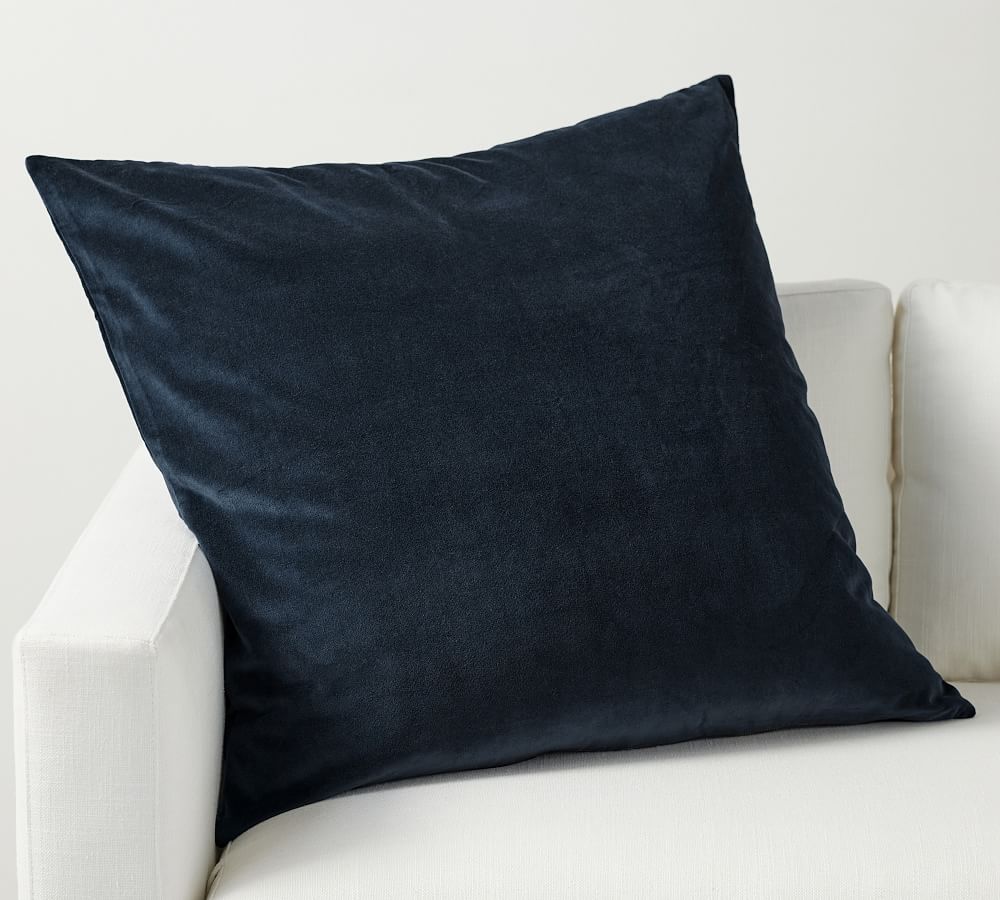 Everywhere Velvet Nap Pillow Cover, 30", Navy