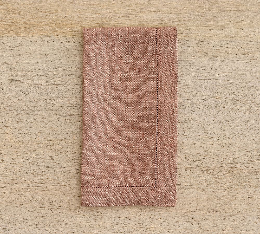 Belgian Linen Napkins - Set of 12 -Brick
