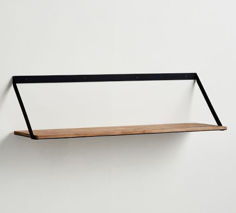Trenton Shelf - Aged Wood & Iron