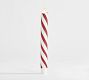 Premium Flickering Flameless Wax Taper Candle - Candy Striped