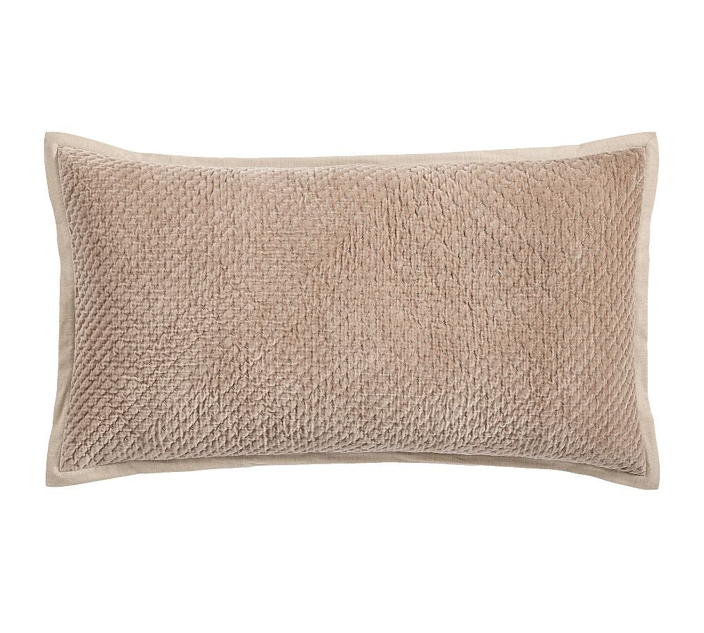 Pottery Barn Cross Stitch Velvet Quilted Sham