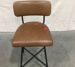 Open Box: Maison Leather Swivel Stool