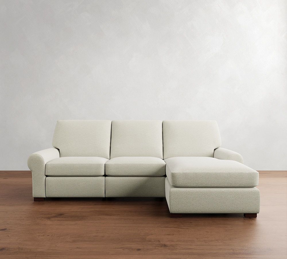 Turner Roll Arm Power Reclining Chaise Sectional (105&quot;&ndash;117&quot;)