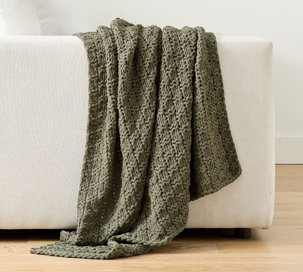 Boston Knit Throw - Color: Loden