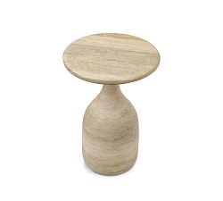 Ellara Round Concrete Nesting End Table,  (10.5&quot;- 13&quot;w)
