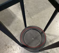 Open Box: Brooks Cross Bar Steel &amp; Glass Outdoor Lantern