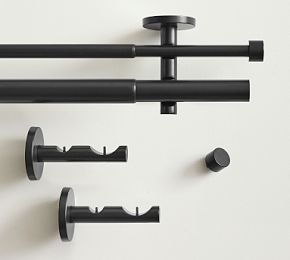 Standard Modern Hardware Double Rod with Hidden Connection Bracket ...