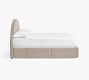Arlo Upholstered Crowned Storage Bed