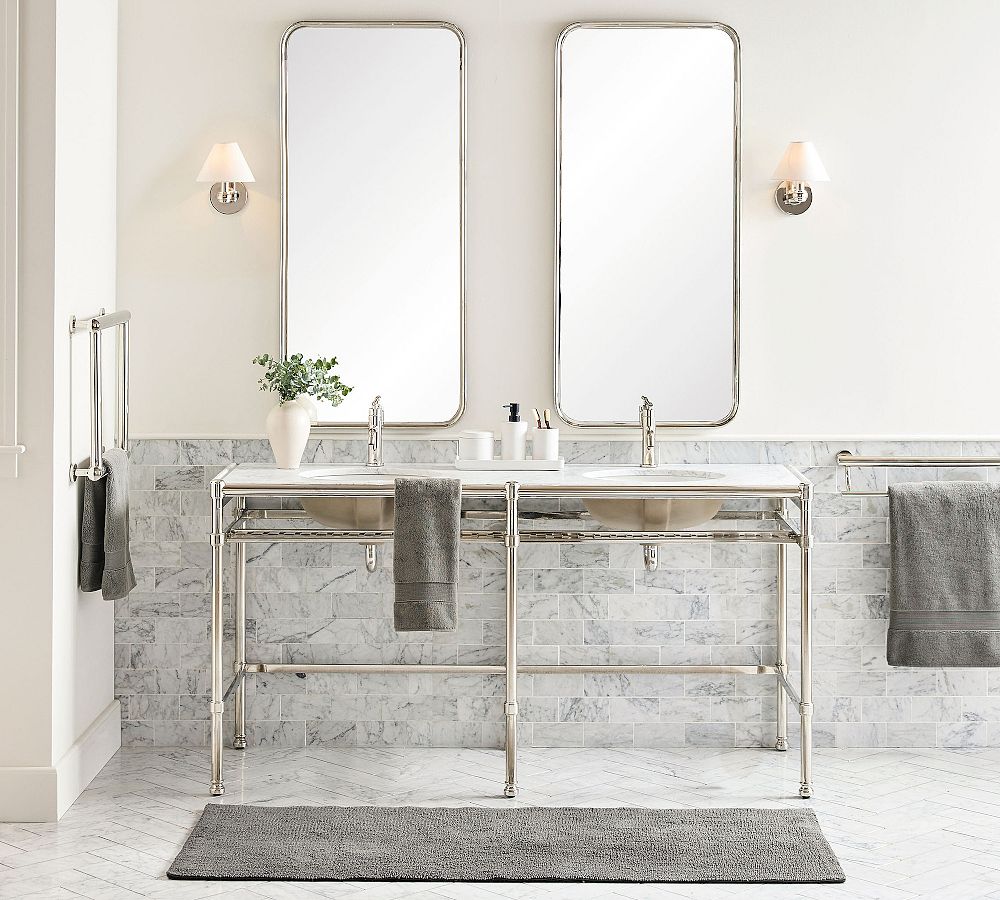 Everson 66&quot; Metal Double Sink Vanity by Michael Graves Design
