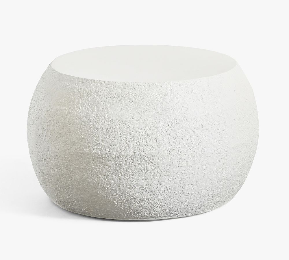 Open Box: Deia Drum Outdoor Coffee Table, 32&quot; - White