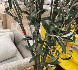 Open Box: Faux Olive Tree (8' H), Plastic Pot Only - Green