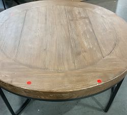 Open Box: Malcolm Round Nesting Coffee Table, Glazed Pine, 40&quot;L