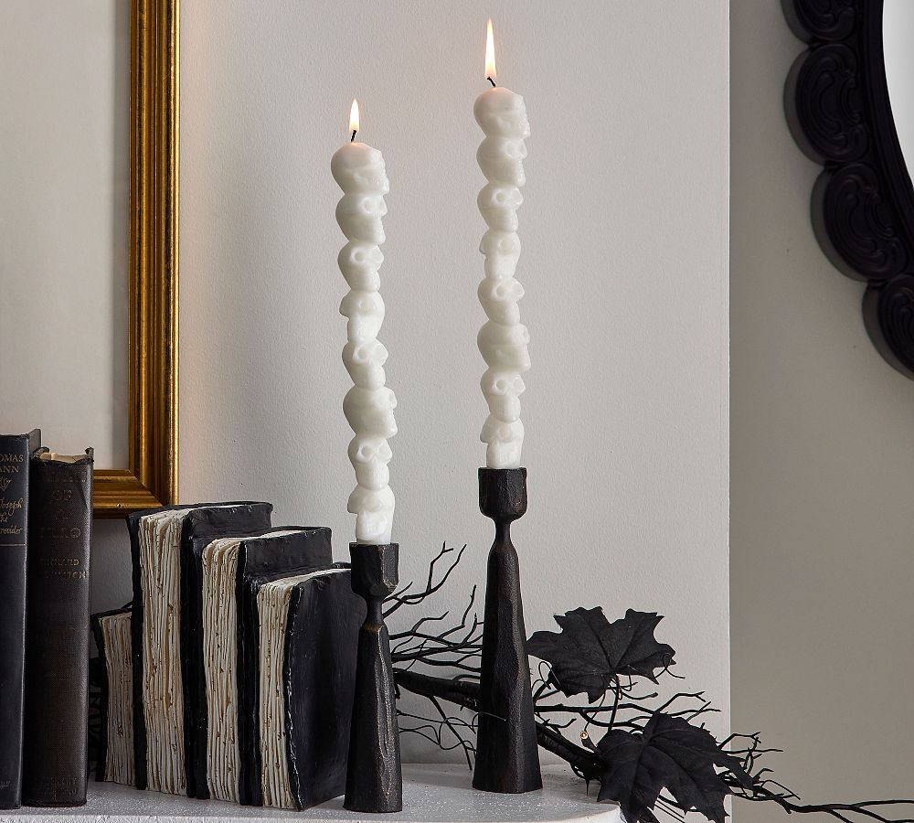 Skull Taper Candle - Set of 6