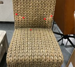 Open Box: Seagrass Counter Stool (27&quot;), Individual - Gray Wash