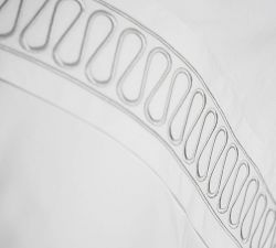 Monique Lhuillier Margaux Embroidered Organic Percale Sheet Set