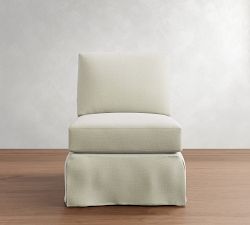 Build Your Own York Roll Arm Slipcovered Sectional