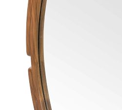 Eliseo Walnut Round Wall Mirror