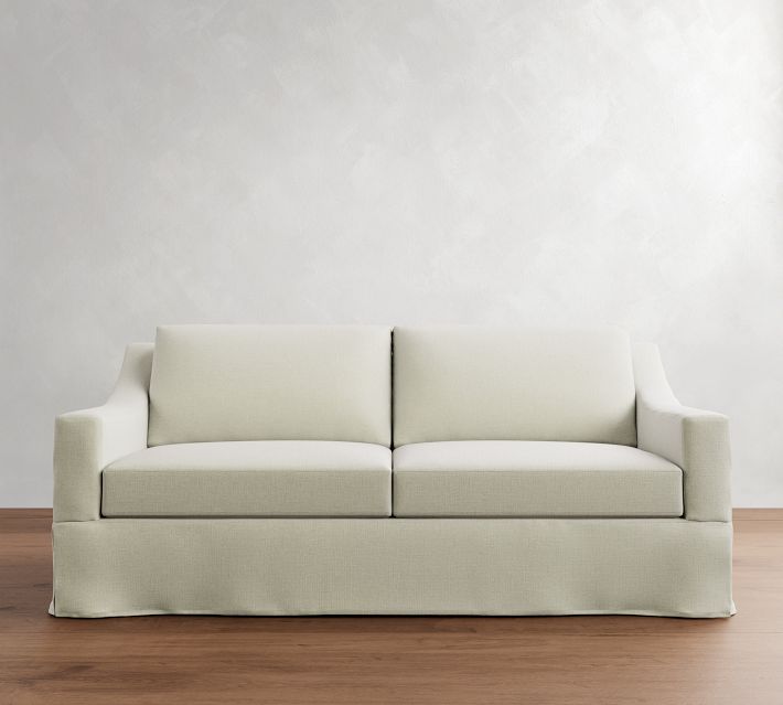 Three-seat beige sofa