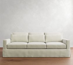 York Square Arm Deep Seat Slipcovered Sofa (60&quot;-108&quot;)