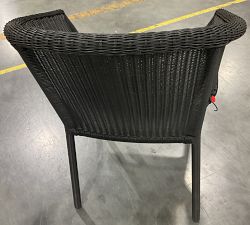 Open Box: Palmetto Wicker Stackable Outdoor Dining Armchair