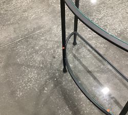 Open Box: Tanner Demilune Glass Console Table, 42&quot; -  Black