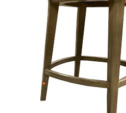 Open Box: Seagrass Bucket Swivel Counter Stool, Gray Wash