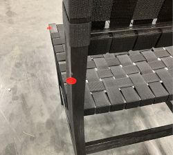 Open Box: Abbott FSC&#174; Acacia Woven Outdoor Dining Side Chair, Individual - Weathered Black