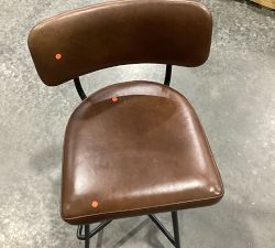 Open Box: Maison Leather Swivel Stool