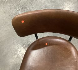 Open Box: Maison Leather Swivel Stool