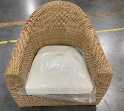 Open Box: Gideon Wicker Swivel Outdoor Lounge Chair