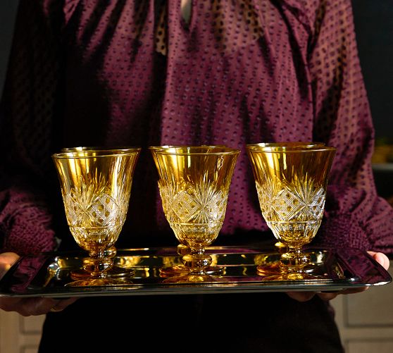 Antique Cut Glass Goblets - Set of 4