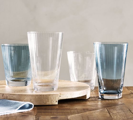 Ribbed Optic Drinking Glasses