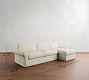 PB Comfort Modern Roll Arm Slipcovered Chaise Sectional (105&quot;-131&quot;)